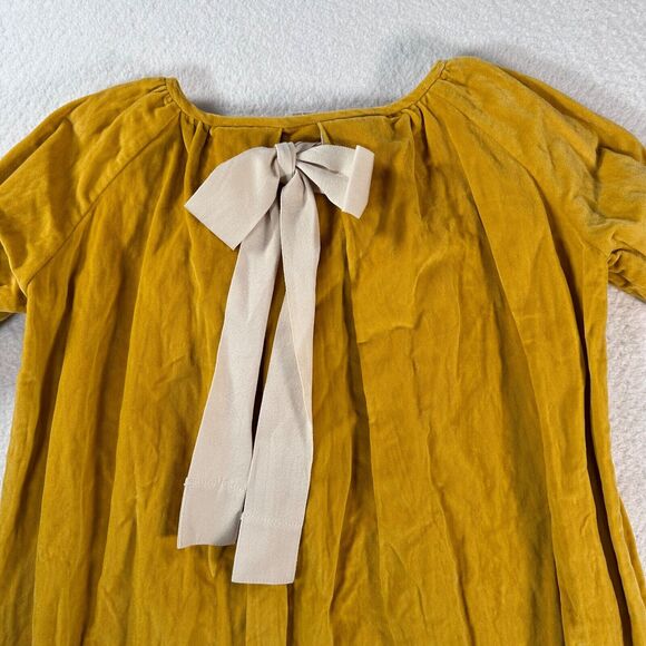 Tia Cibani Kids Corduroy Dress Girls Size 3/4 Yellow Harvest Farmhouse Smock New - Picture 10 of 10